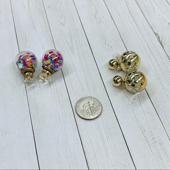 Reversible Earrings 2 pair - Picture 1 of 3